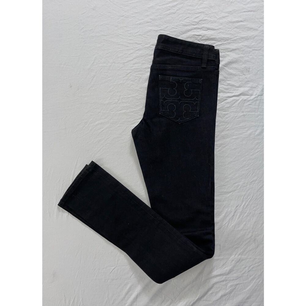 Tori Burch Super Skinny Stretch Denim Jeans. Black, Women's Size 26. EUC!!